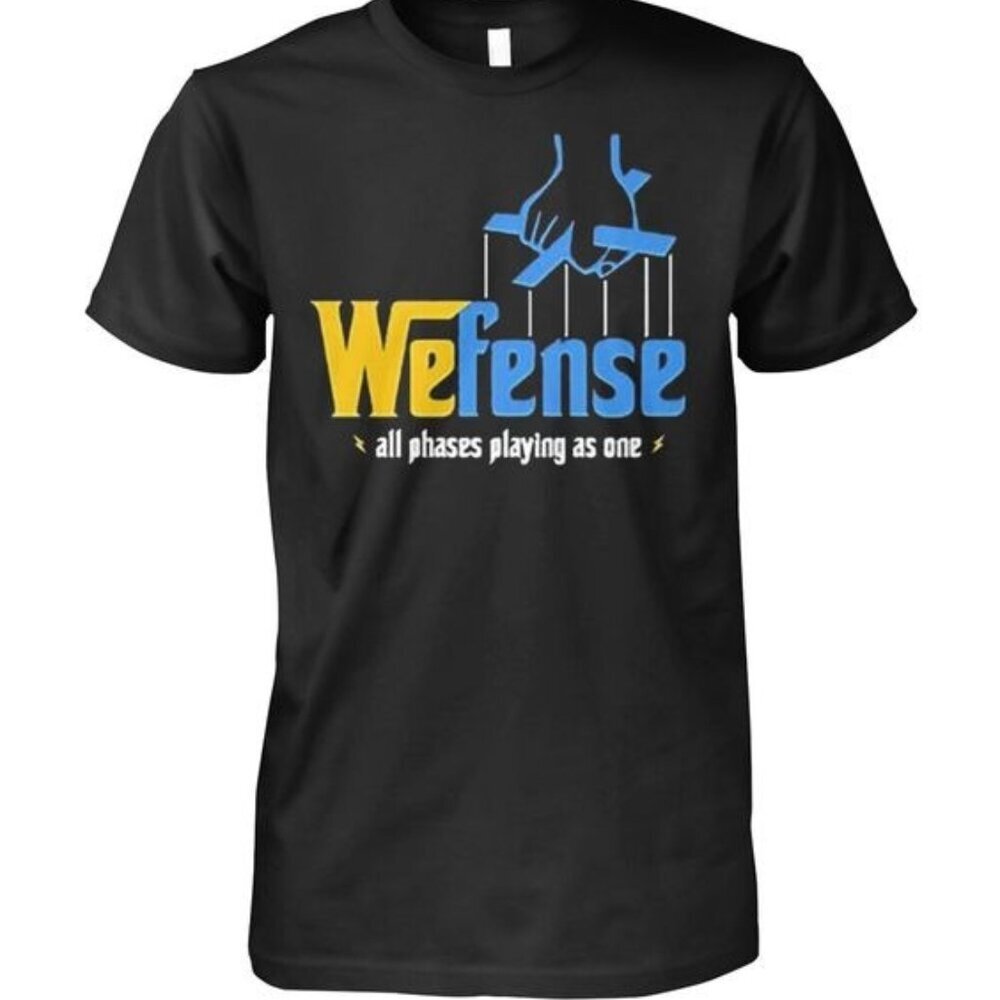 Los Angeles Chargers We Fense All Phrases Graphic T-Shirt NFL Team Fan Shirt 91